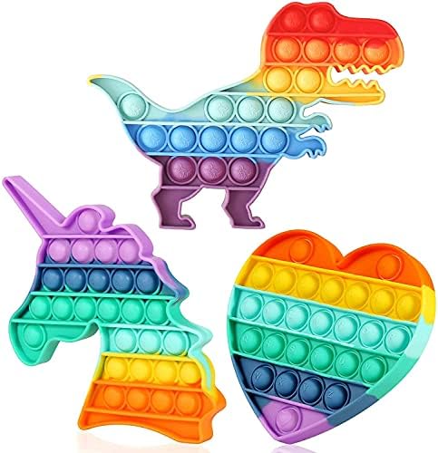 pop it Fidget Toys, pop it Fidget Toy Set pop its Fidget Toys, Fidget Toys pop it Rainbow, pop it Toy pop it Fidget Toy, Rainbow pop it, Push pop Bubble Fidget Toy (H+U+D), Multicolor, M