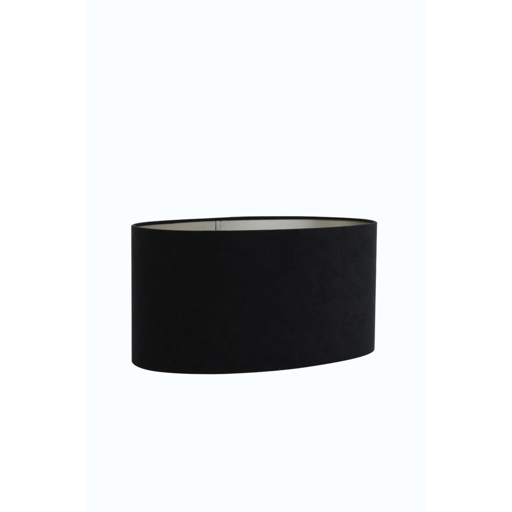 Light & Living Lampenschirm oval Velours - Schwarz - 38x17,5x19cm | Oval - Modern, luxuriös - Textilien