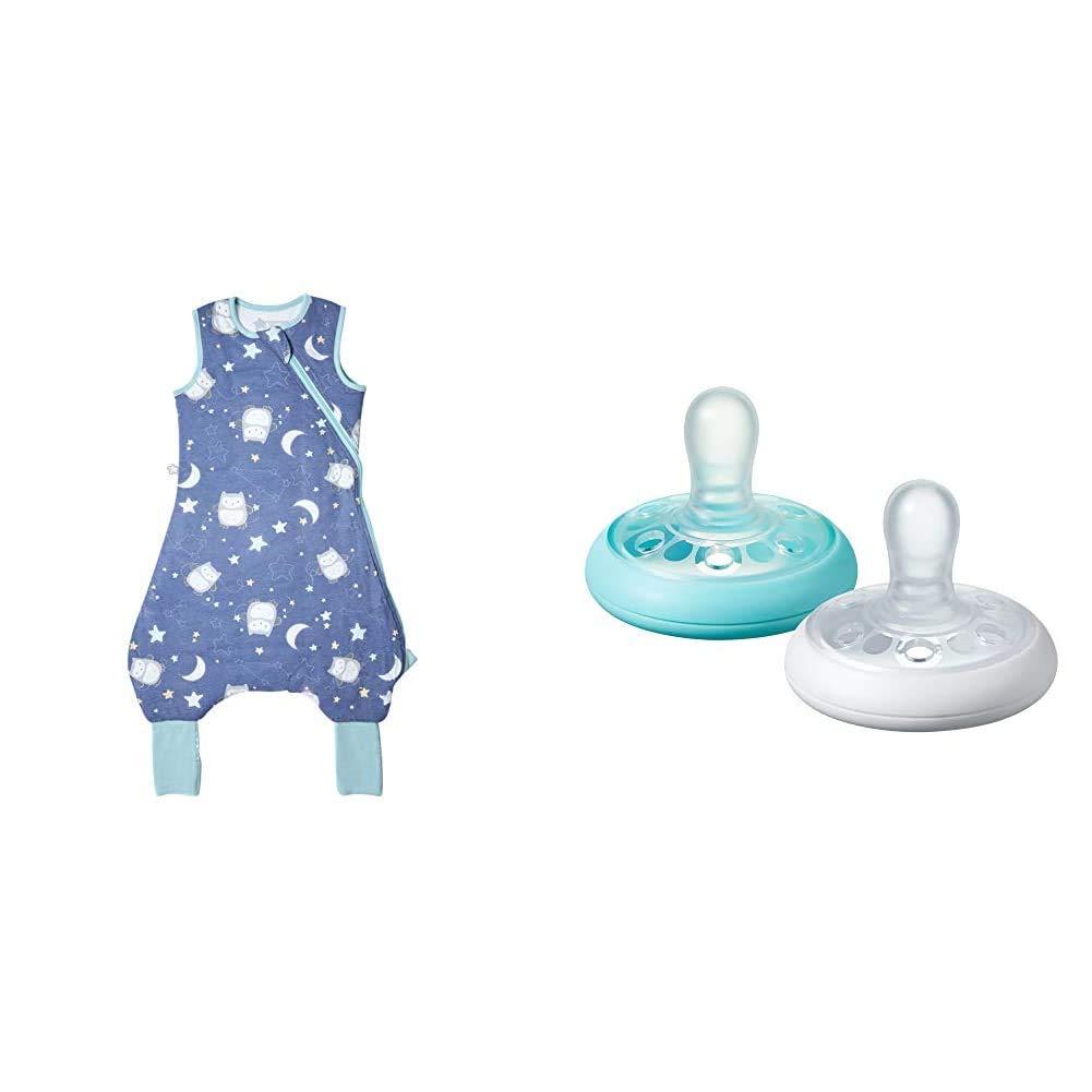 Tommee Tippee The Original Grobag Steppee Baby, Romper Suit, 6-18 months, 1 Tog, Ollie the Owl with Breast Like Soothers