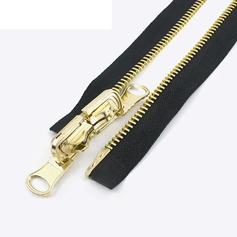 5# 8 70-100 センチメートルオープンエンドロータリーメタルジッパースライダー両面リバーシブルジッパージャケット縫製ジップ修