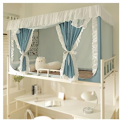 Princess Bed Netting Canopy for Girls Canopy Bed Frame Post Poles with Curtains Mosquito Net Bed Frame Curtain Brackets for Student Dormitory,Green,90 * 90cm