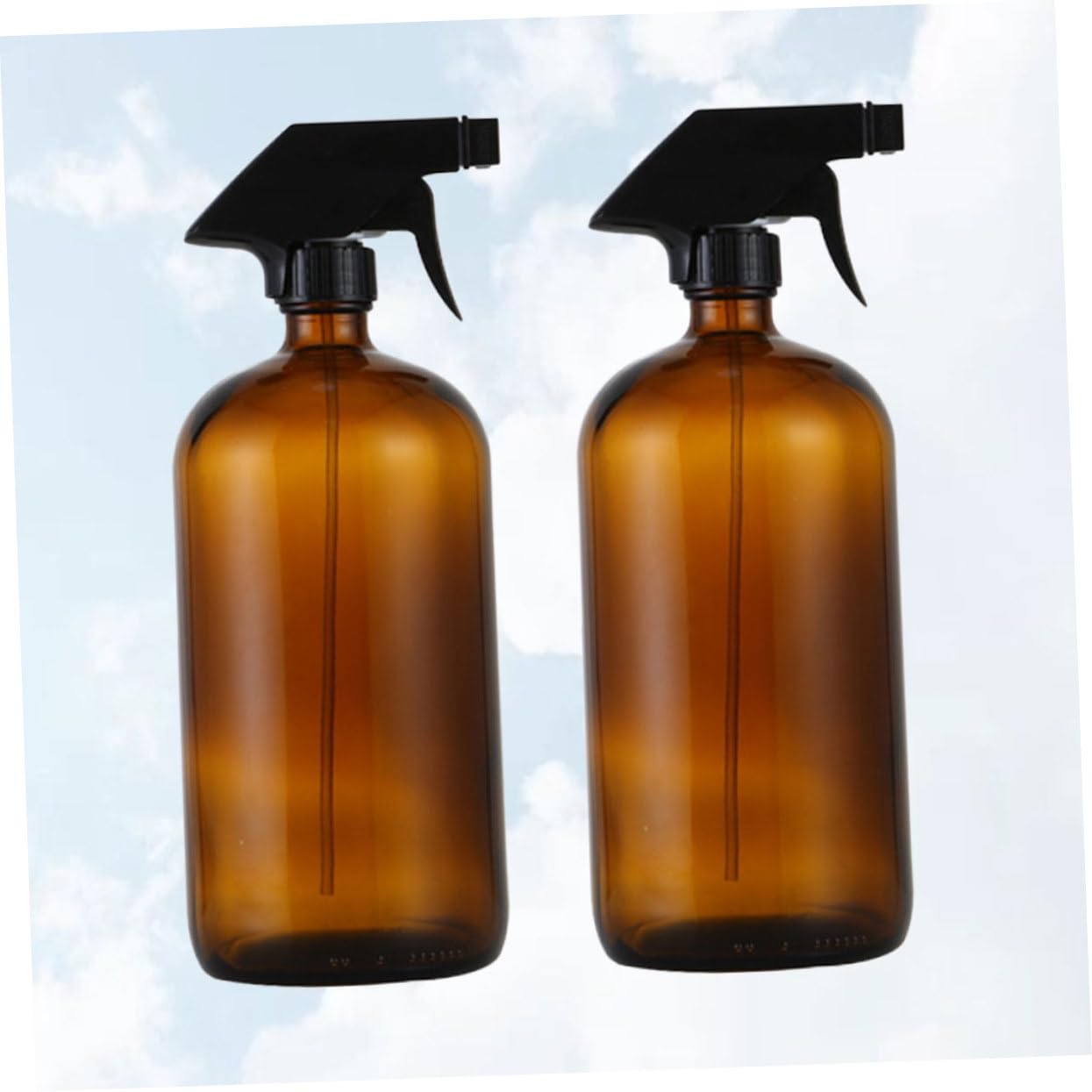 Glas Sprühflaschen 500 ml Wiederbefüllbare Braune 2 Stück Leer Nachfüllbar für Hautpflege Outdoor Tragbar