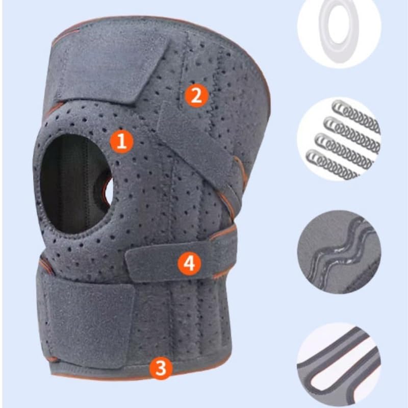Exercise, protection Knee Pad Straps Fitness Running Men's Sports Women's Mountaineering Knee Meniscus Knee Pads for Fitness, cycling, running, playing football(D)