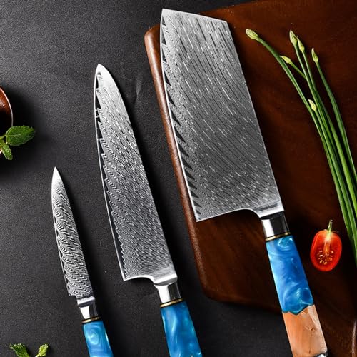 Set Cuchillos Cocina 9 Piezas Acero Damasceno miniatura 4
