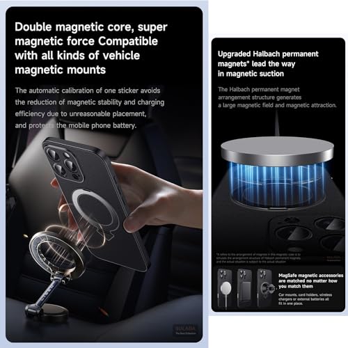Étui cuir iPhone 16 Pro Max doté d'une béquille et protection complète 360