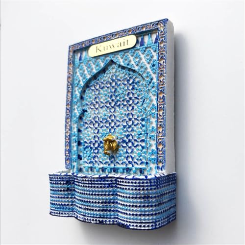 Imán decorativo 3D Kuwait para refrigerador 5.7x7.8 cm miniatura 4