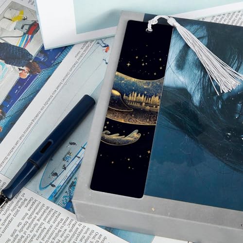 6 marque-pages baleine à pompons pour livre et lecture