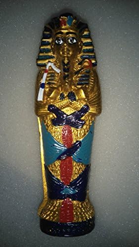 King Tut Coffin with Mummy Collectible Figurine - Hand Made in Egypt