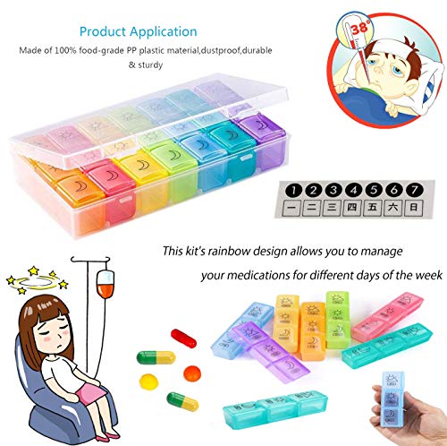 YOUYIKE® PortaPillole Settimanale, con design a