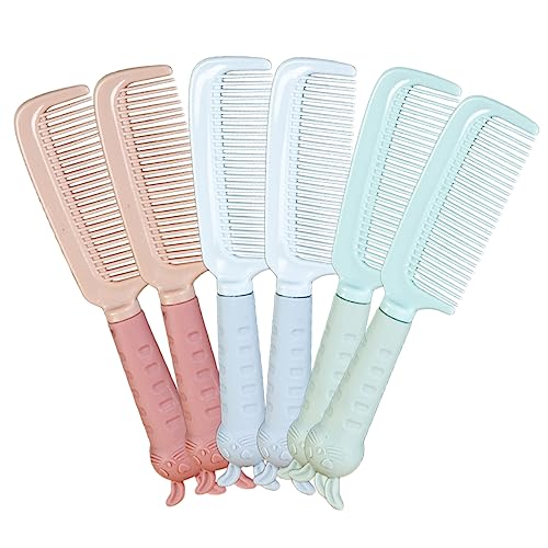 6pcs Pettine Dente Largo Spazzola Per Capelli Raddrizzatore Dei Capelli Spazzola Afro Pick Barba Raddrizzatore Forniture Per Capelli Bambini per Capelli Studenti Multiuso Bambino Donna