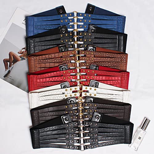 Women Corset Waist Belt - Wide Elastic Waist Cincher Belt for Dresses - Vintage Ladies Waspie Waist Belt3