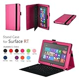Elsse (TM) Premium Folio Case with Stand for Microsoft Surface Windows 8 RT (Does not fit Windows 8 Pro Version) - (Surface RT, Hot Pink)