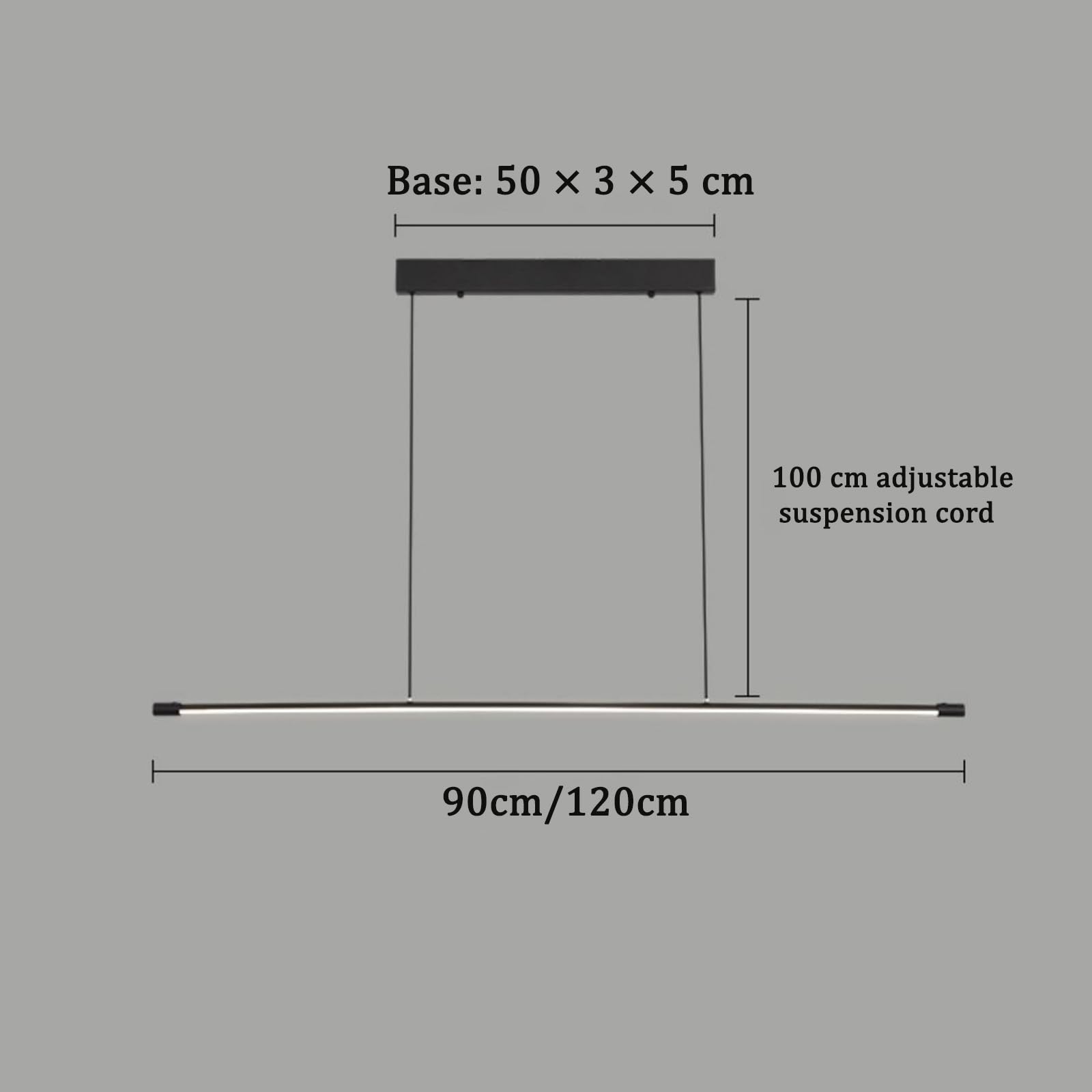 Suspension Luminaire LED Table à Manger avec Télécommande Dimmable 3000K-6000K Pendant Light Moderne Linéaire Hauteur Réglable Suspension Cuisine Salon Bibliothèque Salle à Manger (Blanc,90cm)