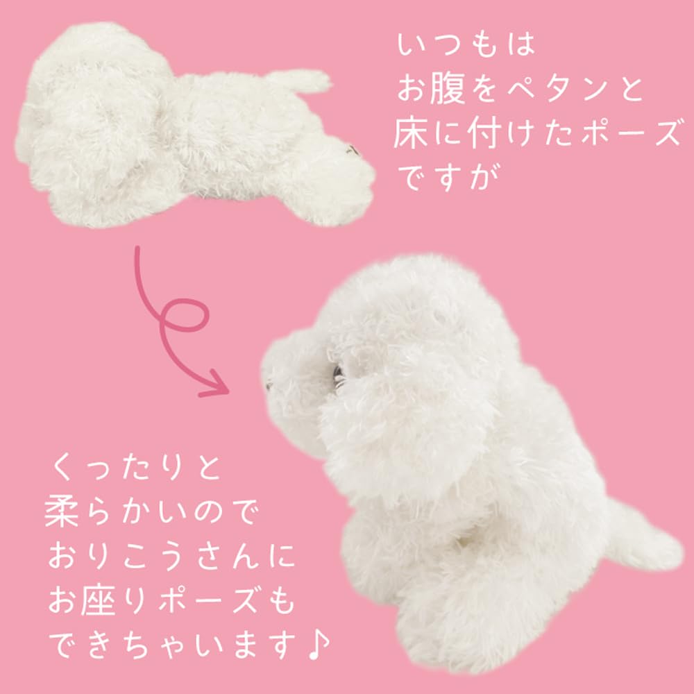 Amazon.co.jp: モンスイユ ぬいぐるみ トイプードル ホワイト 犬