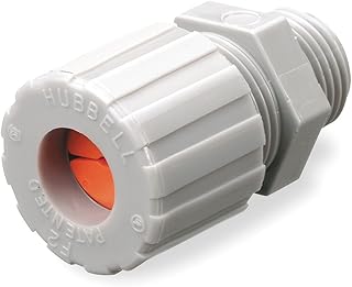 Hubbell SHC1021CR Kellems Wire Management Cord Connectors, Straight Male, Nylon, 1/2