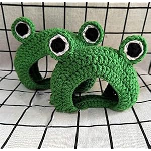 Bonaweite Pet Hat Dog Cat Handmade Knitted Woolen Yarn Frog Cap Grooming Accessories Apparels Puppy Teddy Cartoon Cucciolini Doodles Bonaweite pet hat dog cat handmade knitted woolen yarn frog cap grooming accessories apparels puppy teddy cartoon cucciolini doodles
