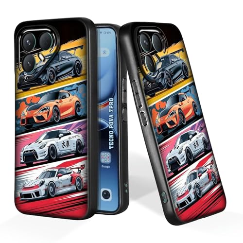 Image of Soft Silicone Mobile Back Cover Compatible with Tecno Pova 7 Pro 5G(Multicolor)(@21-TEC-POV7PRO-805)
