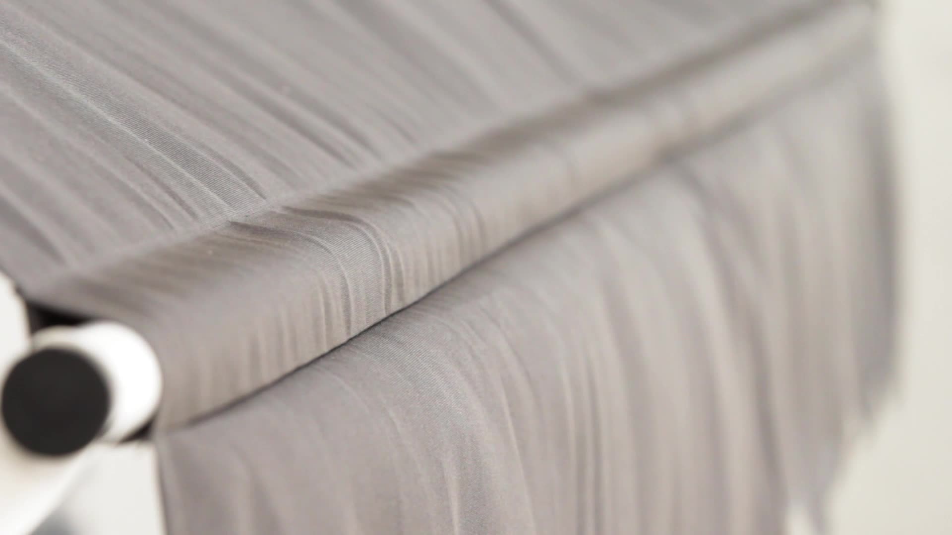 Relaxdays Klemmmarkise Balkon, Handkurbel, höhenverstellbar, UV-beständig, ohne Bohren, Polyester, 300 cm breit, grau – Bild 8