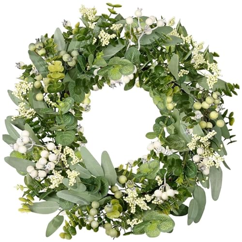 Couronne d'eucalyptus de 18 pouces aux finitions soignées pour maison - 2