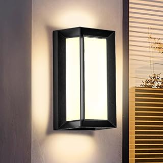 LED 18W Modern Rectangular Outdoor Wall Sconce 3000K Outside Light for H...