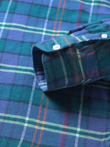 Image of THE BEAR HOUSE Men Cotton Tartan Checked Slim Fit Casual Shirt