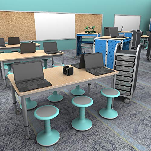 Image of Learniture Active Motion Stool Flexible Seating for School Classroom, Office or Home - 18 inch Seat Height - Green Apple (LNT-NUS450-GA-SO)