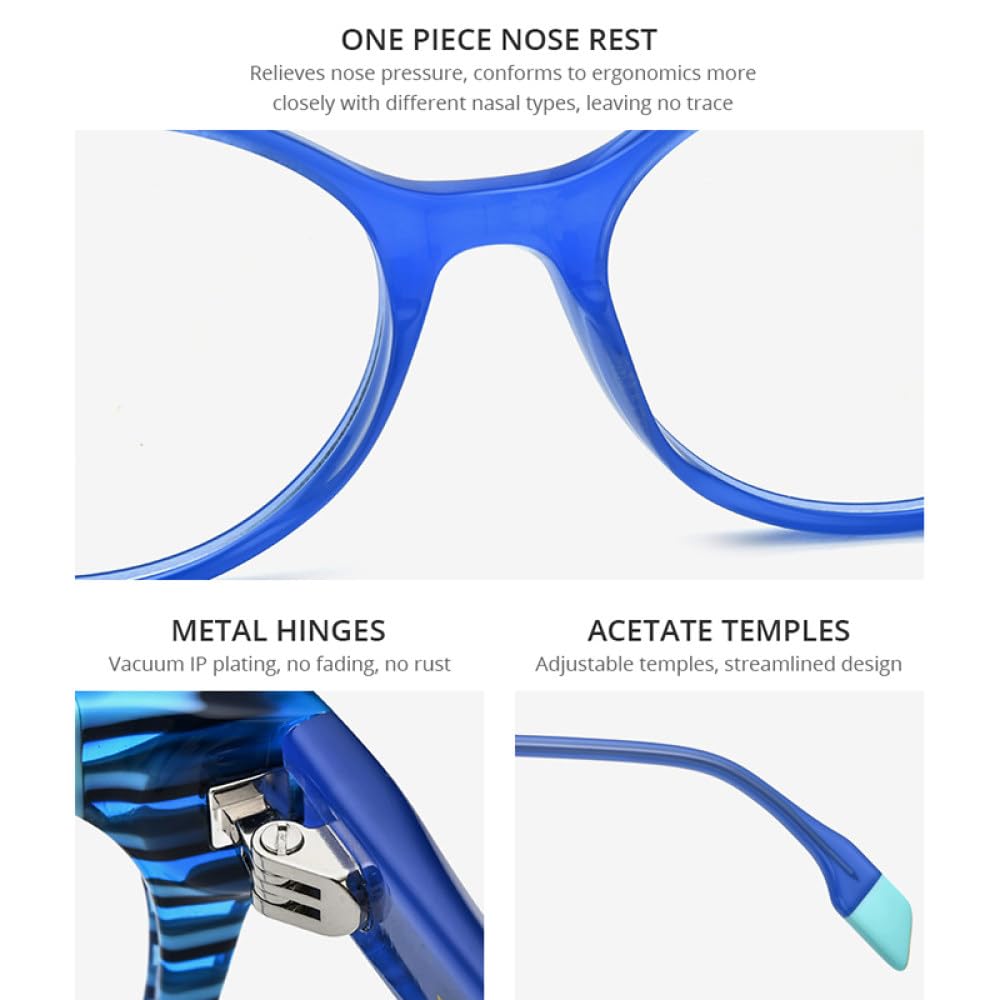 MUTYNE Mehrfarbige Acetat-Brillengestelle für Herren, Retro, quadratisch, für Damen und Herren