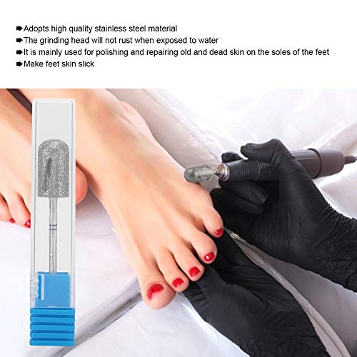 Diamant pedicure kegelboor, roestvrij stalen voetnagelboor, pedicure voetschrollen, slijppolijstkop voor gebarsten huid… - Image 6