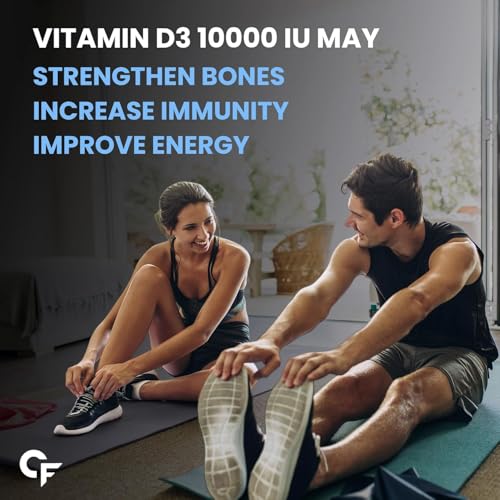 Image of Carbamide Forte Vitamin d3 10000iu | Chewable Vitamin D Tablets | D3 Supplement for Bone & Immunity | Vitamin D3 Supplement for Women & Men | Orange Flavour - 60 Tablets