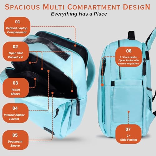 Image of VISMIINTREND Travel Backpack for Women & Men |Trendy |Stylish |Fits 17 Inch| Laptop Bag| College /Office /Travel /Tuition| Casual Backpack| Birthday Gift for Wife Sister| Corporate | Diwali Gifts