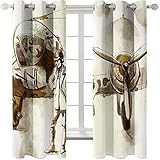 ♡VERDUNKELUNGS VORHÄNGE: Super schwerer und weicher Polyester macht die Blickdichte Vorhänge hochwertig. Außerdem, 95% Sonnenlicht blockieren, Privatsphäre schützen und Energie sparen. Beide Seiten sind die gleiche Farbe.