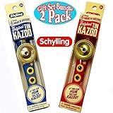 Schylling Musical Instruments Original Classic Tin Kazoo Blue/Yellow & Red/Yellow Gift Set Bundle - 2 Pack