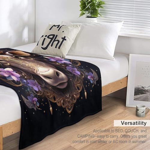Couverture taureau impression 3D couvre-lit polaire et flannel canapé - 6