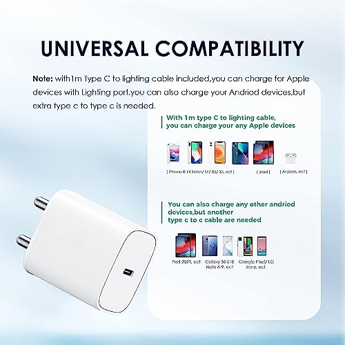 Image of Original 20W Charger Compatible with iPhone X 11 12 13 14 with SIX Months Replacement Warranty