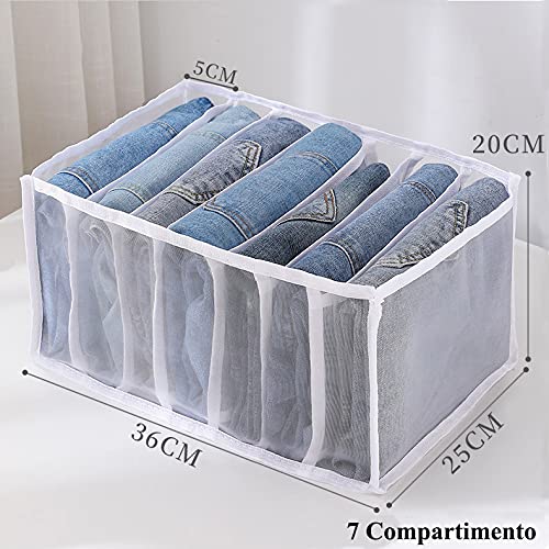 Tosoda Underwear Storage Organiser Drawer Dividers Organiser for Underwear Socks Storage Boxes with Compartments for Wardrobe Drawer (White-for Trousers) - Image 4