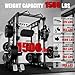 RitFit Buffalo Smith Machine, Power cage with LAT-Pull Down System & Cable Crossover System, All-in-One Squat Rack for Home Gym, Power Rack