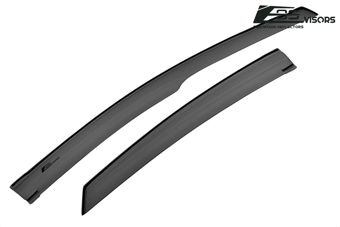 Extreme Online Store Replacement for 2010-2015 Toyota Prius | EOS Visors JDM Mugen Style Smoke Tinted Side Vents Rain Guard Window Deflectors