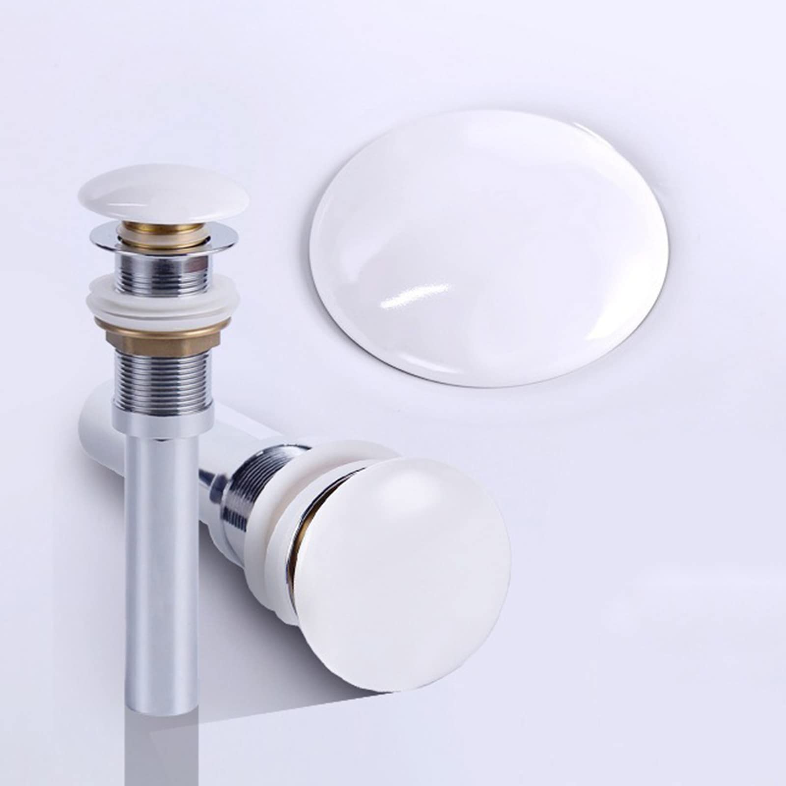 Bonde De Lavabo Universelle Pop Up,Bonde Clic Clac Universelle,Bonde Lavabo Trop Plein,Laiton,Bonde De Lavabo Longue,Bonde De Lavabo Pop-Up Universel