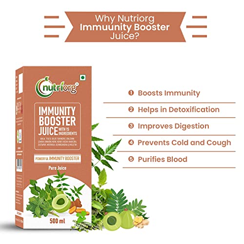 Image of nutriorg Immunity Booster Kit Pack (Giloy Amla Juice 500ml, Giloy Neem&Tulsi Juice 500ml & Immunity Booster Juice 500ml) Pack of 3