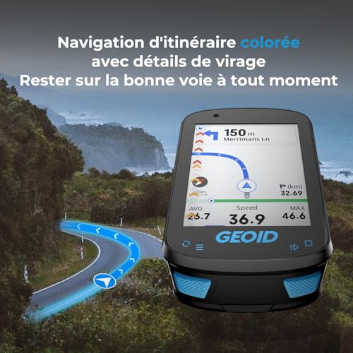 Compteur vélo sans fil étanche IPX7 GEOID navigation Bluetooth