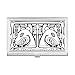 Indian Abstract Line Drawing Totem Pole Face Business Card Holder Case Pocket Box Wallet