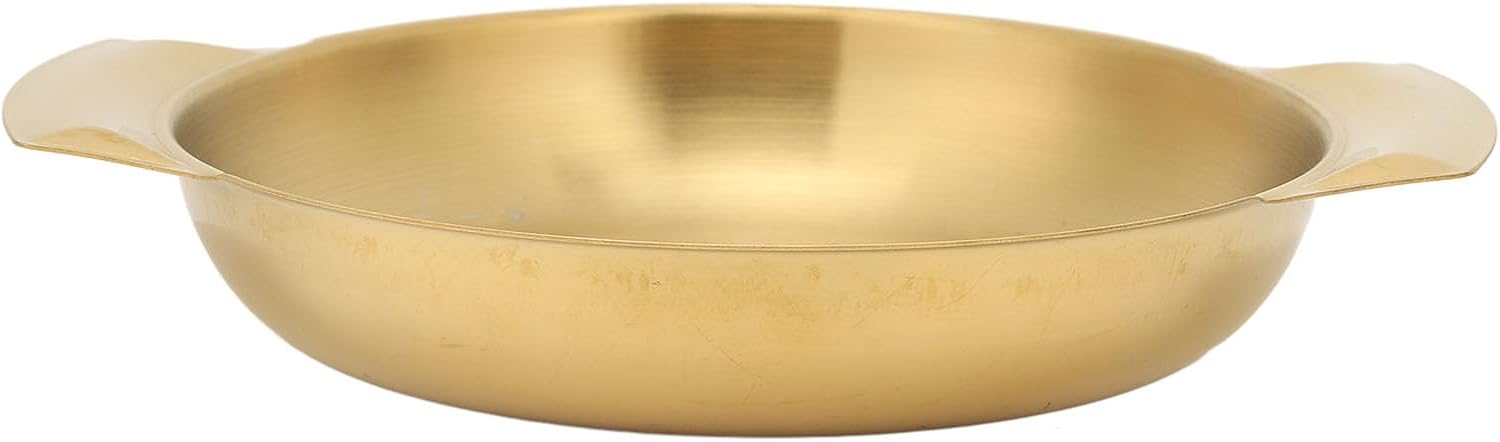 Stainless Steel Paella Pan Stylish and Elegant Design for Home Cooking 1 X Stainless Steel Paella Pan (S)