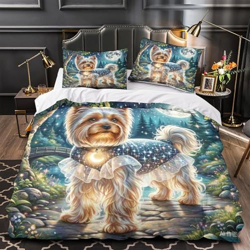 Linge de lit Yorkshire 3D pour remplacer les housses rêches par de la microfibre douce - 4