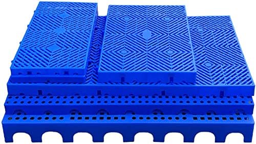 Lightweight Interlocking Plastic Pallet - Durable Polyethylene Storage Pad with Breathable Grid Ventilation, 100x50x5cm, Ideal for Warehouse & Shipping, 1 Pack