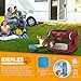 TRESKO® Hundebox faltbar inkl. Leckmatte, Spatel & Reflektoren M 61x42x42cm | Transportbox für Hunde und Katzen | Hundetransportbox Auto für kleine & große Hunde | Hundetasche robust Rot