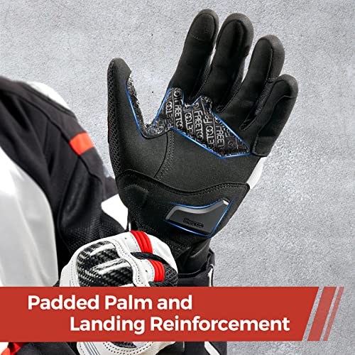 Freetoo Carbon Knuckle Armor Motorcycle Gloves For Men Women, Breathable Leather Road Riding Gloves With Tpr Palm Protection, Lightweight And Extra Grip Motorbike Gloves Touchscreen Compatible #TOP3