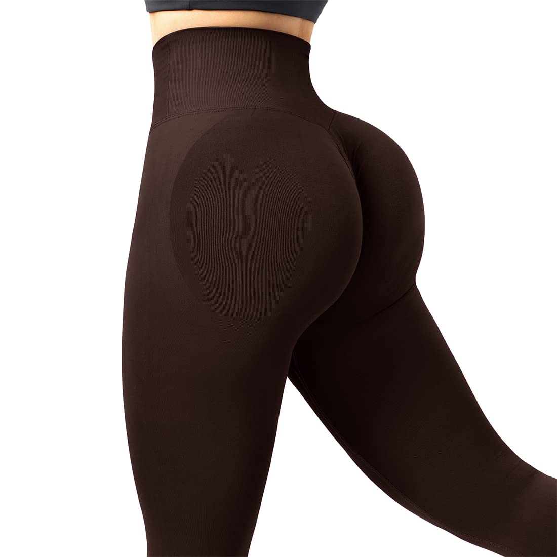 SUUKSESS Women Crossover Seamless Leggings Butt Lifting High Waisted Workout Yoga Pants