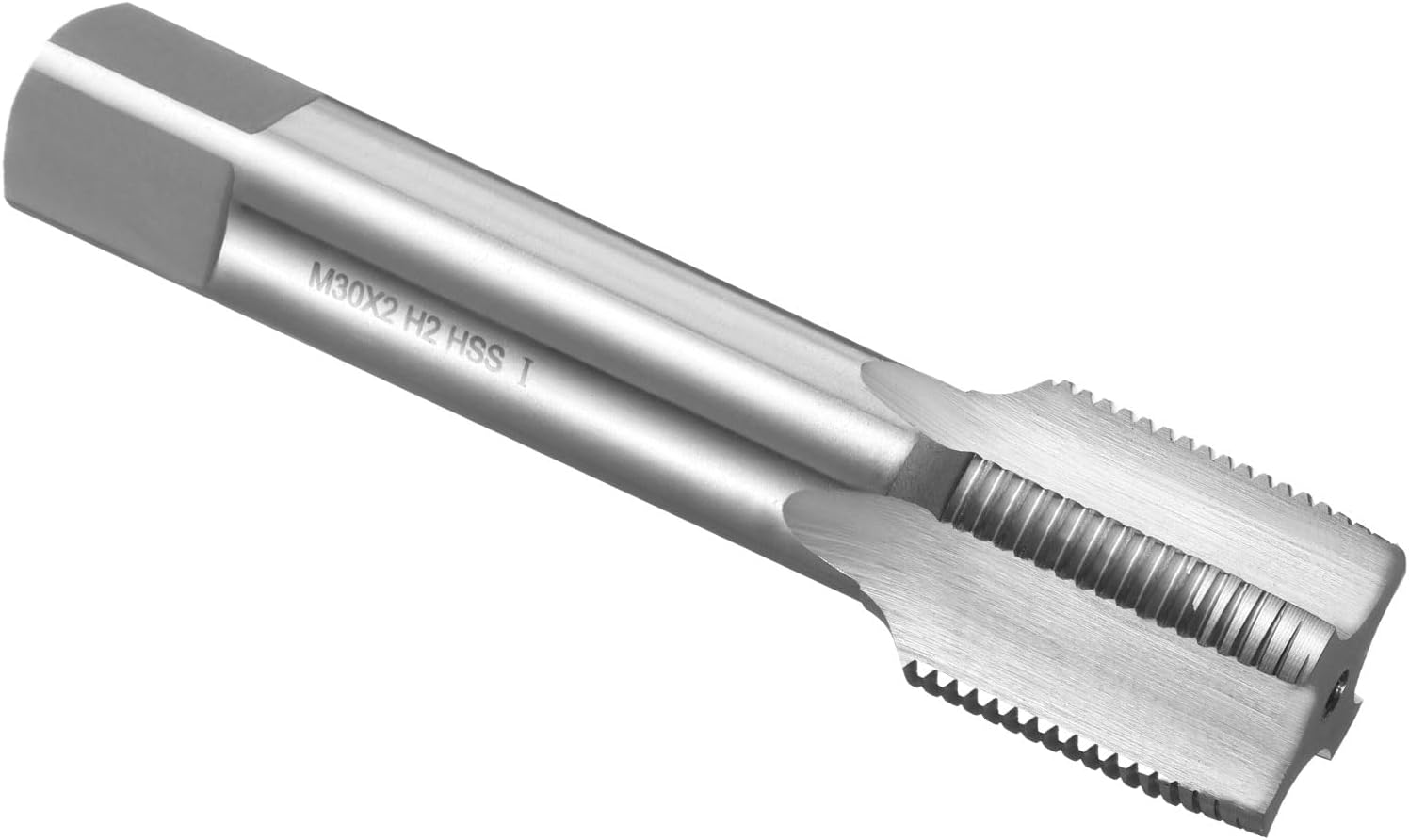 uxcell Hand Taper Tap M30 x 2 Metric Thread Taper Style Taps Straight Flute Screw Tapping Threading Tool High Speed Steel HSS6542
