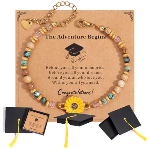 Boiveco Graduation Gifts 2026 for Her Him, Class of 2026 Graduation Bracelets with Unique Cap Gift Box, Inspirational Keepsake for Women Men Middle High School University College Graduates — view 5