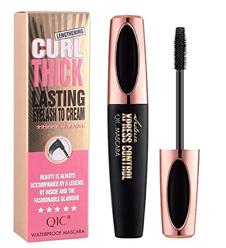 Waterproof Mascara, Lash Mascara Long Lasting, Smudge-Proof, Natural Thickening, Lengthening, Volumizing, Clump-Free Application, Black